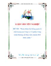 Đề tài Hoàn thiện hệ thống quản lý chất lượng tại Công ty Cổ phần Công trình Đường sắt theo tiêu chuẩn ISO 9001:2000