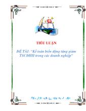 Đề tài Kế toán biến động tăng giảm tài sản cố định hữu hình trong các doanh nghiệp