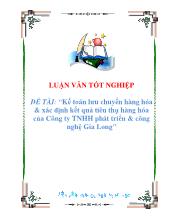 Đề tài Kế toán lưu chuyển hàng hóa và xác định kết quả tiêu thụ hàng hóa của Công ty TNHH phát triển và công nghệ Gia Long