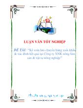 Đề tài Kế toán lưu chuyển hàng xuất khẩu và xác đinh kết quả tại Công ty xuất nhập khẩu nông lâm sản và vật tư nông nghiệp