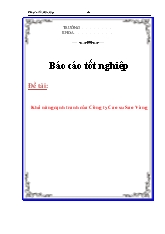 Đề tài Khả năng cạnh tranh của Công ty Cao su Sao Vàng