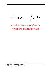 Đề tài Kỹ năng nghề tại công ty TNHH Em - Tech Việt Nam