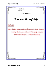 Đề tài Một số biện pháp cơ bản nhằm duy trì và mở rộng thị trường tiêu thụ sản phẩm tại Xí nghiệp may đo X19 thuộc Công ty 247 - Bộ quốc phòng