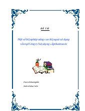Đề tài Một số biện pháp nâng cao hiệu quả sử dụng vốn ở công ty xây dựng cấp thoát nước