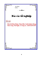 Đề tài Một số biện pháp thúc đẩy xuất khẩu hàng thủ công mỹ nghệ ở công ty Artexport