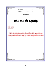 Đề tài Một số giải pháp chủ yếu nhằm đẩy mạnh hoạt động xuất khẩu tại Công ty Xuất nhập khẩu với Lào