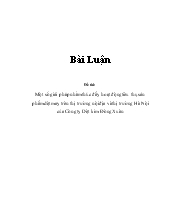 Đề tài Một số giải pháp nhằm thúc đẩy hoạt động tiêu thụ sản phẩm dệt may trên thị trường nội địa và thị trường Hà Nội của Công ty Dệt kim Đông Xuân