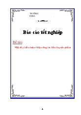Đề tài Một số ý kiến hoàn thiện công tác tiêu thụ sản phẩm