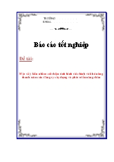 Đề tài Một số ý kiến nhằm cải thiện tình hình tài chính và khả năng thanh toán của Công ty xây dựng và phát triển nông thôn