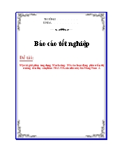 Đề tài Một vài giải pháp ứng dụng Marketing - Mix vào hoạt động phát triển thị trường tiêu thụ sản phẩm HALIDA của nhà máy bia Đông Nam Á