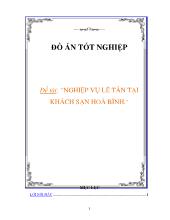 Đề tài Nghiệp vụ lễtân tại khách sạn Hoà Bình