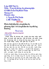 Đề tài Phân biệt tiếp thị sản phẩm đa phương tiện với sản phẩm tin học thông thường