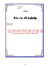 Đề tài Phân tích đánh giá chỉ tiêu lợi nhuận và các biện pháp nâng cao lợi nhuận của Công ty Hoá chất vật liệu điện và vật tư khoa học kỹ thuật (CEMACO)