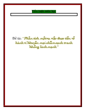Đề tài Phân tích một vụ việc thực tiễn về hành vi khuyến mại nhằm cạnh tranh không lành mạnh