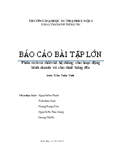 Đề tài Phân tích và thiết kế hệ thống cho hoạt động kinh doanh và cho thuê băng đĩa