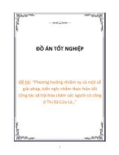 Đề tài Phương hướng nhiệm vụ và một số giải pháp, kiến nghị nhằm thực hiện tốt công tác xã hội hóa chăm sóc người có công ở Thị Xã Cửa Lò