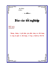 Đề tài Phương hướng và giải pháp góp phần nâng cao chất lượng và công tác quản lý chất lượng ở Công ty bánh kẹo Hải Hà