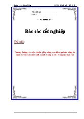 Đề tài Phương hướng và một số biện pháp nâng cao hiệu quả của công tác quản lý vốn sản xuất kinh doanh Công ty 20 - Tổng cục hậu cần
