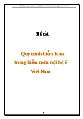 Đề tài Quy trình kiểm toán trong kiểm toán nội bộ tại Việt Nam