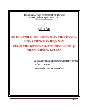 Đề tài Sự khác nhau giữa tiền giấy thời kỳ nhà hồ và tiền giấy hiện nay vì sao chế độ tiền giấy thời nhà hồ lại nhanh chóng lụi tàn