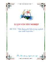 Đề tài Tận dụng phế liệu trong ngành sản xuất rượu bia