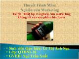 Đề tài Thất bại vì nghiên cứu marketing không tốt của sản phẩm bia Laser