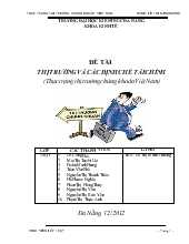 Đề tài Thị trường và các định chế tài chính