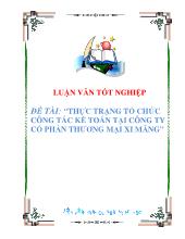 Đề tài Thực trạng tổ chức công tác kế toán tại công ty cổ phần thương mại xi măng