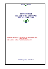 Đề tài Thuyết minh dự án đầu tư xây dựng nhà máy sản xuất