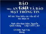 Đề tài Tìm hiểu các vấn đề về thẻ điện tử