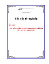 Đề tài Tìm hiểu và triển khai hệ thống quản trị nhân sự dựa trên nền tảng OFBiz