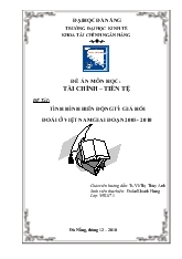Đề tài Tình hình biến động tỷ giá hối đoái ở Việt Nam giai đoạn 2005 - 2010
