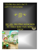 Đề tài Trường mầm non tư thục khu vực sóng thần