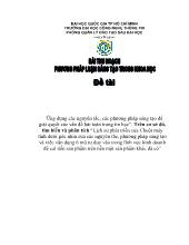 Đề tài Ứng dụng các nguyên tắc, các phương pháp sáng tạo để giái quyết các vấn đề bài toán trong tin học”. Trên cơ sở đó, tìm hiểu và phân tích “Lịch sử phát triển của Chuột máy tính dưới góc nhìn của các nguyên tắc, phương pháp sáng tạo và việc vận dụng 