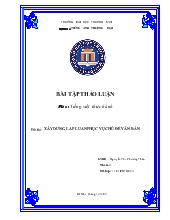 Đề tài Xây dựng lập luận phục vụ chủ đề văn bản