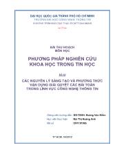 Đồ án Các nguyên lý sáng tạo và phương thức vận dụng giải quyết các bài toán trong lĩnh vực công nghệ thông tin
