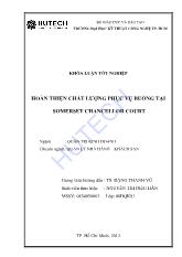 Hoàn thiện chất lượng phục vụ buồng tại somerset chancellor court
