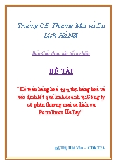 Kế toán hàng hoá, tiêu thụ hàng hoá và xác định kết quả kinh doanh tại Công ty cổ phần thương mại và dịch vụ Petrolimex Hà Tây