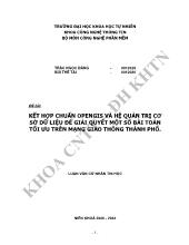 Kết hợp chuẩn opengis và hệ quản trị cơ sở dữ liệu để giải quyết một số bài toán - Tối ưu trên mạng giao thông thành phố