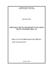 Khóa luận Chuỗi đặc trưng âm thanh và ứng dụng trong tìm kiếm nhạc số