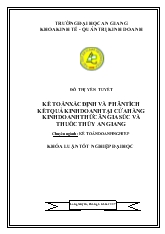 Khóa luận kế toán xác định và phân tích kết quả kinh doanh tại cửa hàng kinh doanh thức ăn gia súc và thuốc thú y An Giang