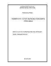 Khóa luận Nghiên cứu và xây dựng hạ tầng khóa công khai