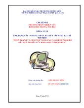 Khóa luận ứng dụng các phương pháp, nguyên tắc sáng tạo để tìm hiểu “thực trạng và giải pháp nâng cao năng lực công bố kết quả nghiên cứu khoa học ở đại học quốc gia - TP Hồ Chí Minh”