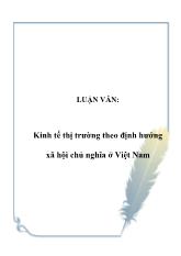 Kinh tế thị trường theo định hướng xã hội chủ nghĩa tại Việt Nam