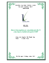 Luận văn Bảo vệ thương hiệu các sản phẩm sữa Ba Vì của công ty cổ phần sữa quốc tế IDP