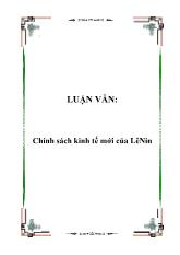 Luận văn Chính sách kinh tế mới của LêNin