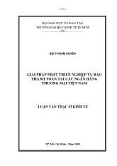 Luận văn Giải pháp phát triển nghiệp vụ bao thanh toán tại các ngân hàng thương mại Việt Nam