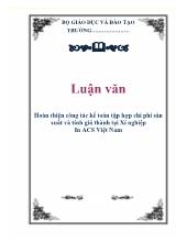 Luận văn Hoàn thiện công tác kế toán tập hợp chi phí sản xuất và tính giá thành tại xí nghiệp in acs Việt Nam