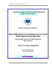 Luận văn Phát triển dịch vụ ngân hàng tại các ngân hàng thương mại Việt Nam