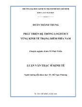 Luận văn Phát triển hệ thống logistics vùng kinh tế trọng điểm phía nam